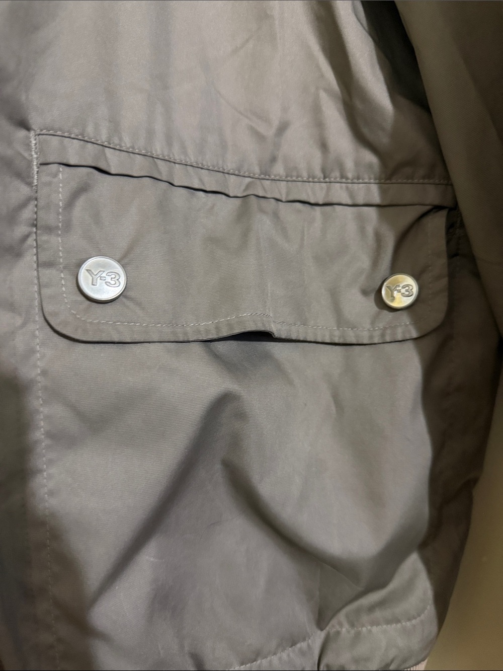 Y-3 Yohji Yamamoto grey hooded bomber jacket - Picture 8 of 8